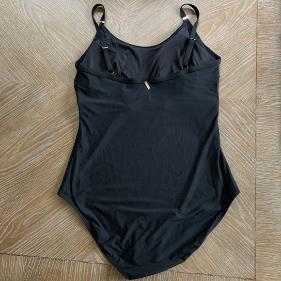 Calvin Klein Black Garden Floral Starburst Printed One-Piece Swimsuit - Picture 7 of 11